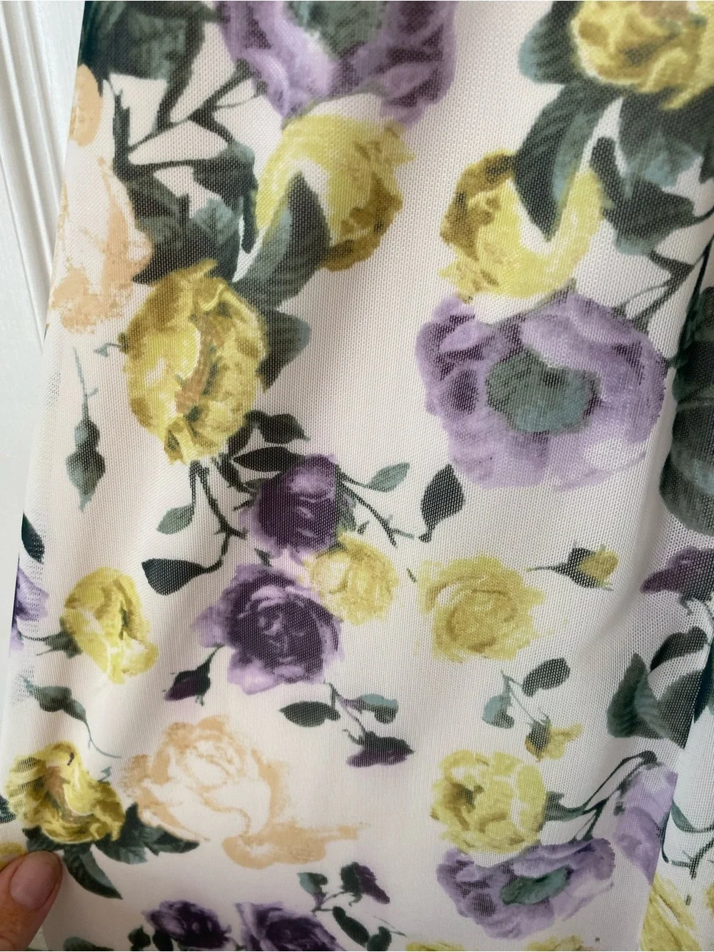 Floral Wrap Maxi Dress in White and Yellow